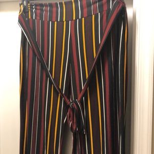 Striped flare pants